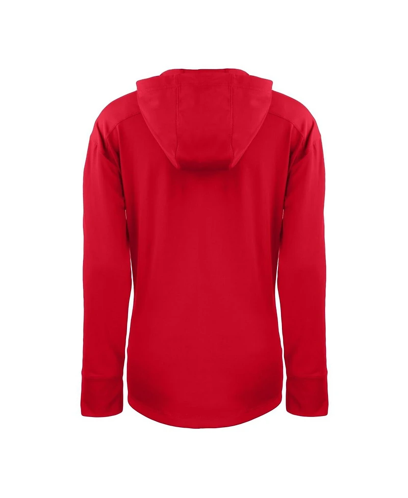 Cutter & Buck Women's Red Cincinnati Reds Daybreak Eco Half-Zip Hoodie