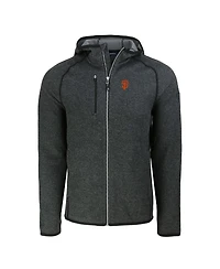 Cutter & Buck Men's Heather Charcoal San Francisco Giants Mainsail Full-Zip Hooded Jacket