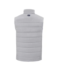 Cutter & Buck Men's Gray New York Yankees Evoke Hybrid Eco Softshell Full-Zip Vest
