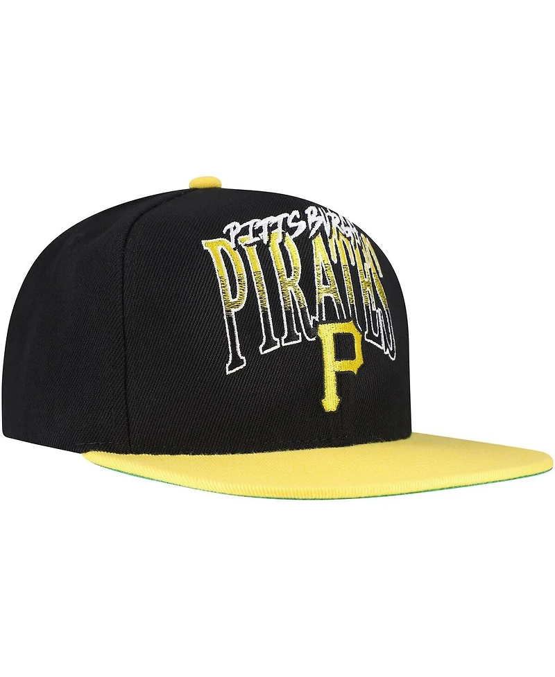 Mitchell & Ness Men's Black Pittsburgh Pirates Rise Up Snapback Hat