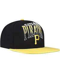 Mitchell & Ness Men's Black Pittsburgh Pirates Rise Up Snapback Hat