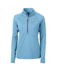 Cutter & Buck Women's Carolina Blue North Carolina Tar Heels Alumni Adapt Eco Knit Stretch Half-Zip Pullover Top