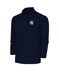 Antigua Men's Navy New York Yankees Metallic Tribute Quarter-Zip Top