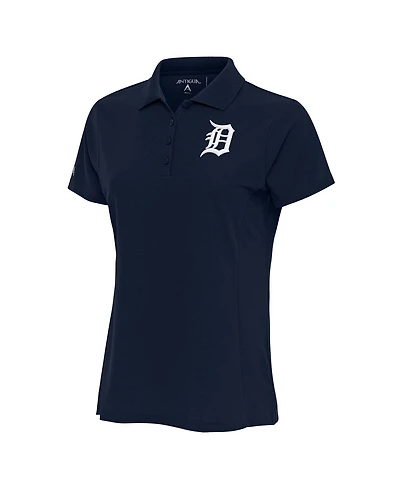 Antigua Women's Navy Detroit Tigers Logo Legacy Pique Polo Shirt