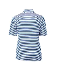 Cutter & Buck Women's Blue Chicago Cubs Virtue Eco Pique Stripe Top