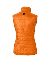Cutter & Buck Women's Orange Detroit Tigers Rainier PrimaLoft Eco Full-Zip Puffer Vest