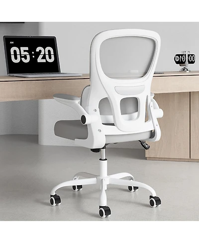 flynama Mesh Ergonomic Office Chair,Flip-Up Armrest Lumbar Support Chair