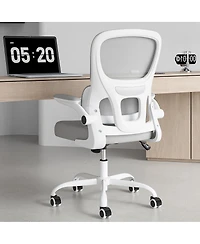flynama Mesh Ergonomic Office Chair,Flip-Up Armrest Lumbar Support Chair