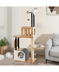 Cozito Cat Tower Tall with Double Condos and Sisal Carpets