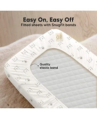 KeaBabies Bassinet Sheet for Boys, Girls, 2-Pack Soothe Bassinet Sheets for Baby Delight Dreamer Bedside Sleeper, Rectangle 32x21