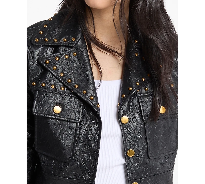 Michael Kors Women's Studded Notch Collar Jacket