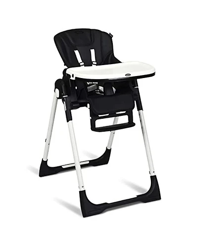 Gouun Foldable Highchair with Adjustable Backrest Recline and Removable Tray