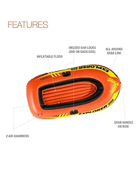 Gnuadz Explorer Inflatable Boat Dual Air Chambers Welded Oar Locks