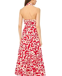 Msk Women's Button-Front Sleeveless Dress