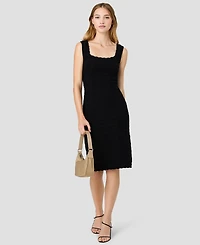 French Connection Women's Nellis Square Crochet Knit Midi Dress