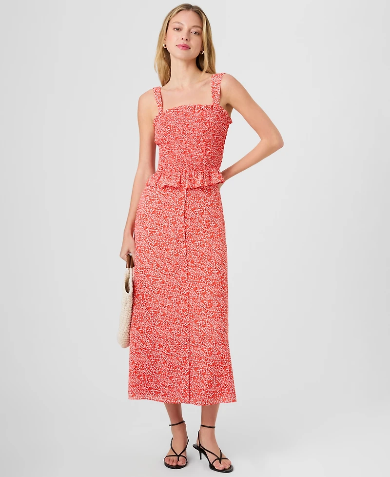 French Connection Women's Floral Print Smocked Top