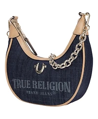 True Religion Bailey Denim and Pu Hobo Bag