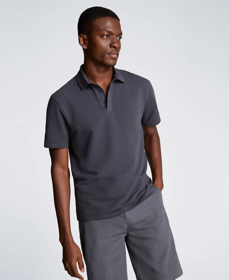 Kenneth Cole Men's Seersucker Classic-Fit Polo Shirt
