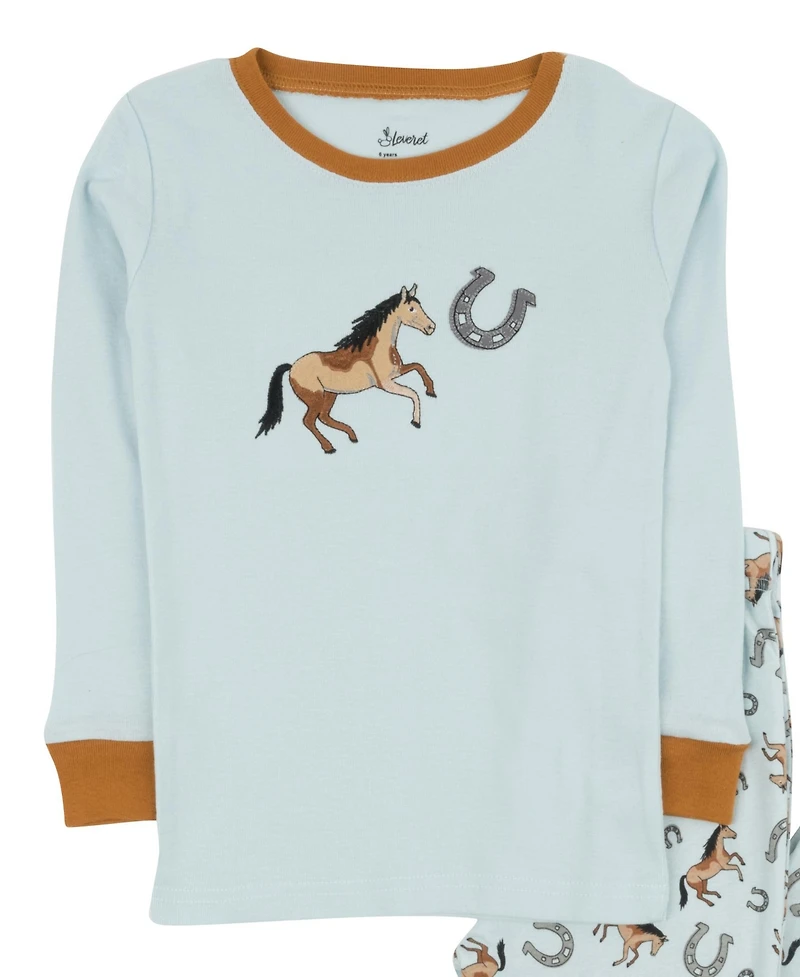 Leveret Baby Boys Two-Piece Cotton Long Sleeve Shirt and Pants Pajamas - Animal and Nature Prints