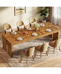 Tribesigns 78.7-Inch Solid Wood Dining Table, Farmhouse Kitchen Table for 6-8 People