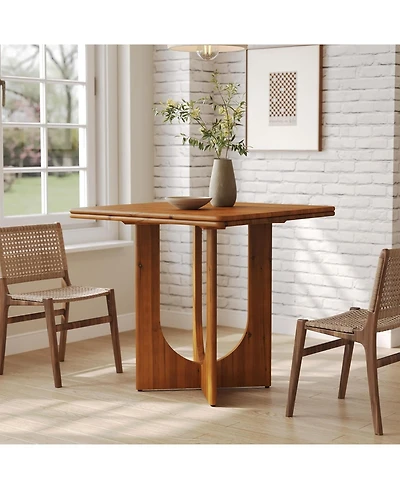 Tribesigns Wooden Square Dining Table for 2-4 People, Small Dinner Table for Dining Room, Kitchen, Small Space