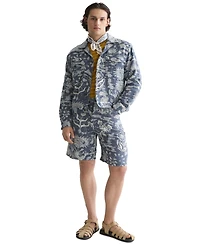 Scotch & Soda Men's Delfts Blauw Jacquard Shorts