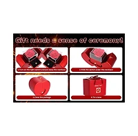 Gnuadz Preserved Rose Necklace Gift Box Love Card Couple Mother Gift