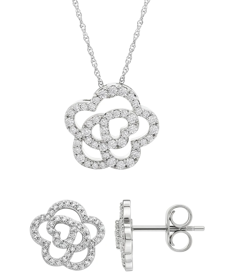 Wrapped in Love Diamond Stud Earrings (1/4 ct. t.w.) in 10k White Gold