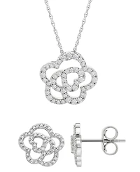 Wrapped in Love Diamond Stud Earrings (1/4 ct. t.w.) in 10k White Gold