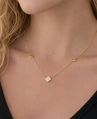 Wrapped Diamond 3-Clover Necklace (1/10 ct. t.w.) in 10k Yellow Gold