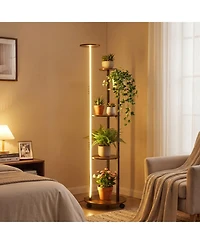 Gouun 6-Tier Plant Stand with Rgb Grow Light and Wheels