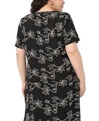 Vince Camuto Plus Crewneck Short-Sleeve Top