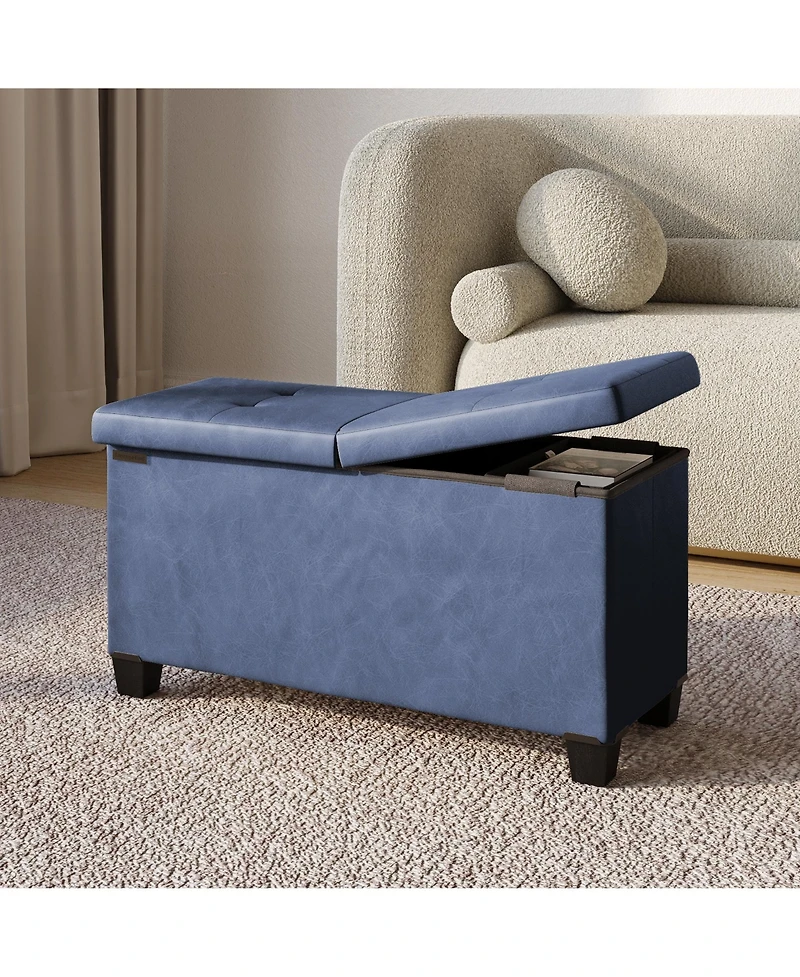 Nestl Inch Ottoman Storage Bench with Bins
