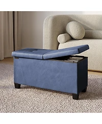 Nestl Inch Ottoman Storage Bench with Bins