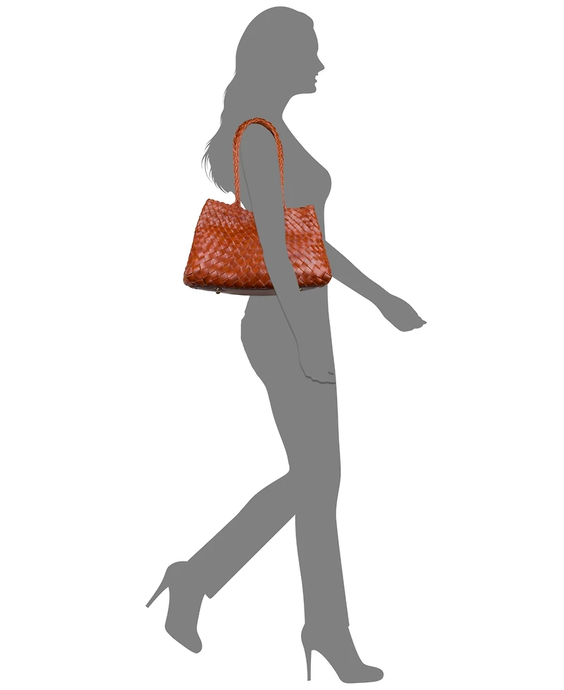 Patricia Nash Violaine Hand Stained Woven Large Satchel Handbag