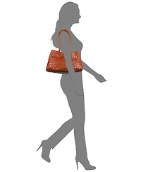 Patricia Nash Violaine Hand Stained Woven Large Satchel Handbag