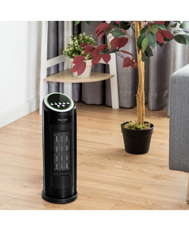 Gouun 1500W Portable Oscillating Ptc Ceramic Space Heater with Remote and Timer