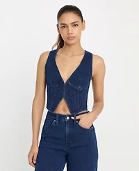 Good American Women's Jeanius V-Neck Vest Top