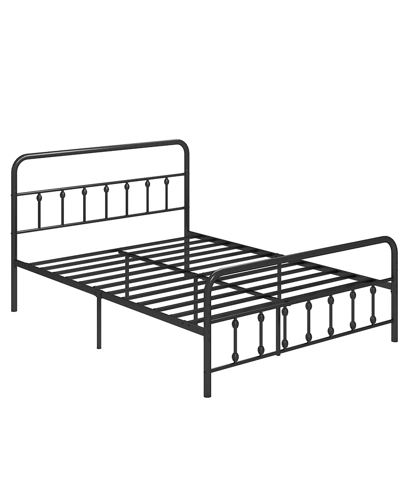 Slickblue Platform Bed Frame with Headboard Storage Space Under Bed for Organization