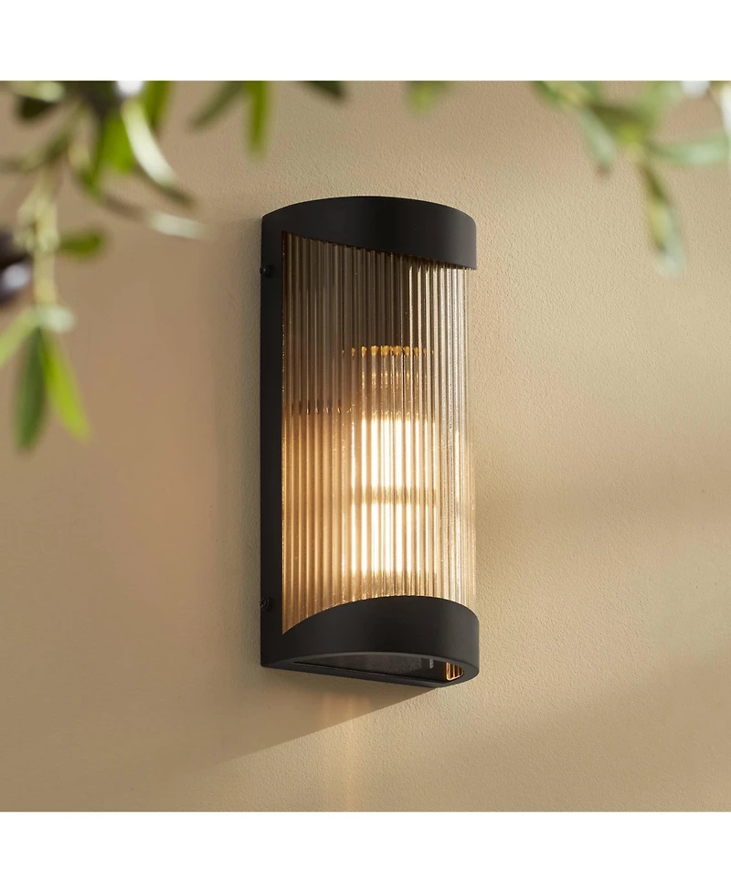 Possini Euro Design Possini Euro August 11"H Textured Outdoor Wall Light