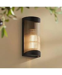 Possini Euro Design Possini Euro August 11"H Textured Outdoor Wall Light