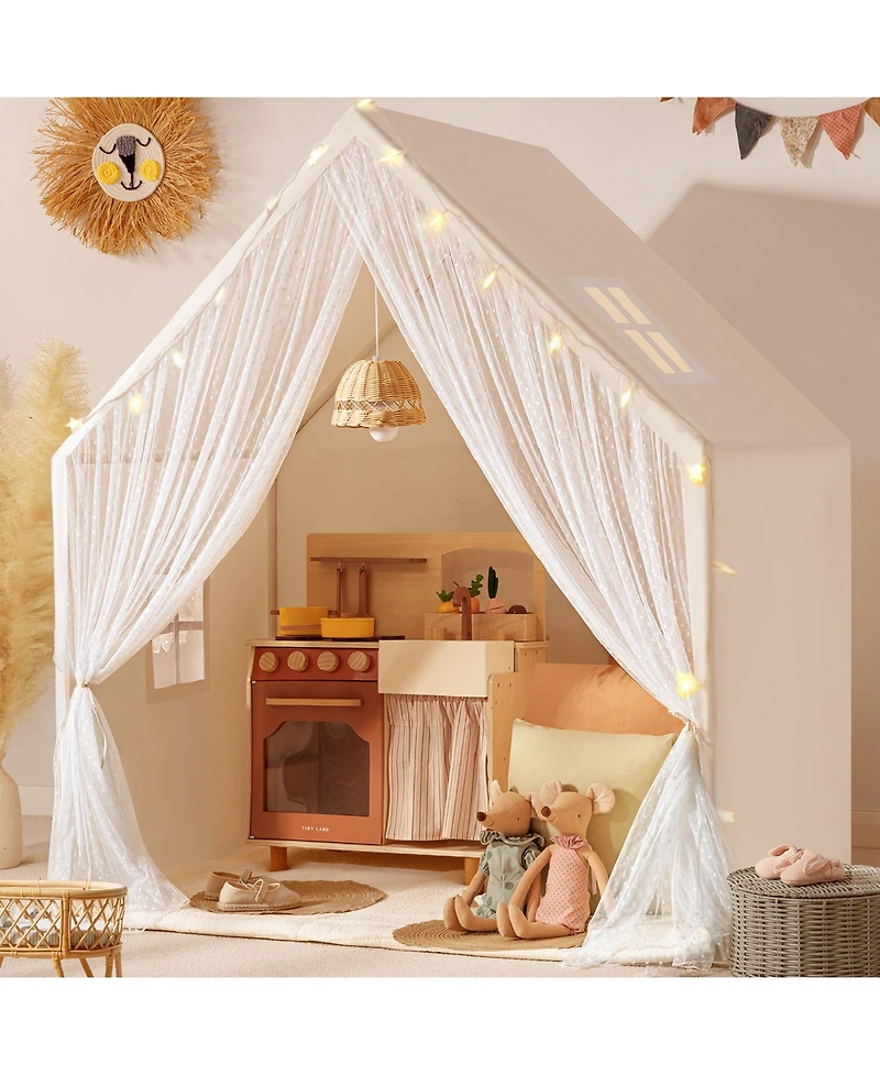 Tiny Land Large Space Playhouse with Star Lights