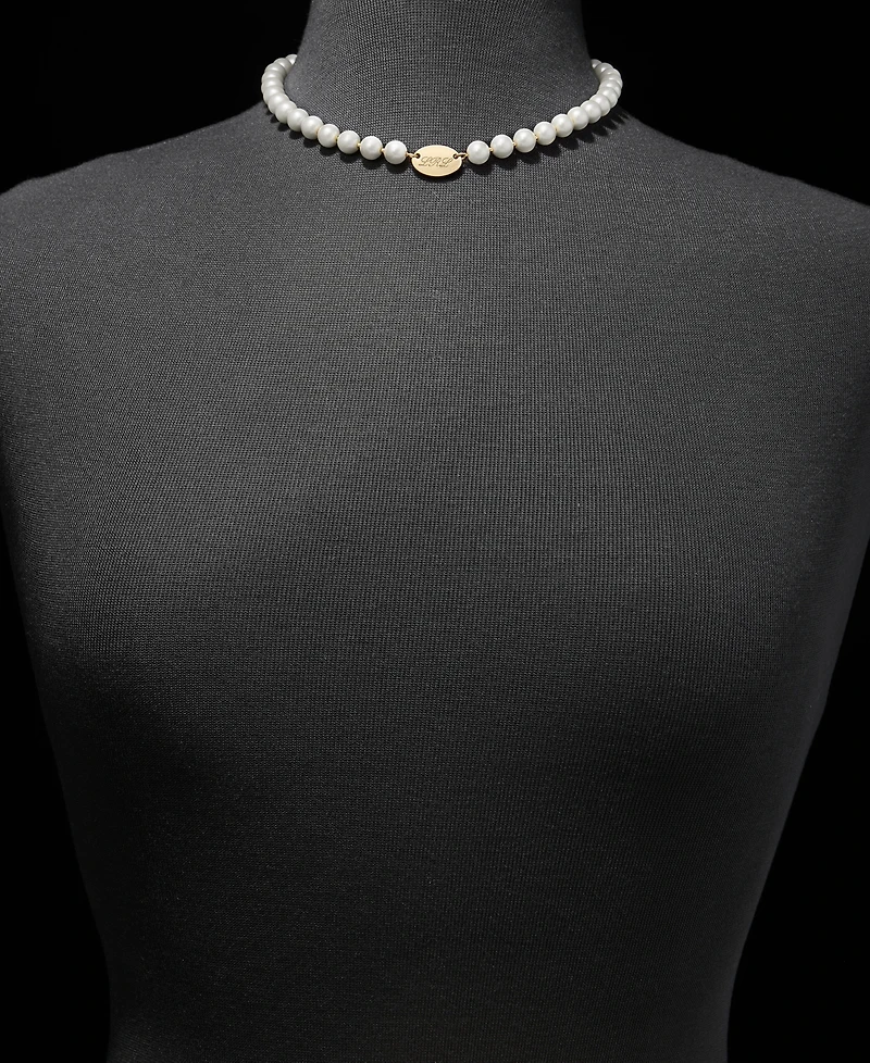 Lauren Ralph Lauren Imitation Pearl Logo 16" Collar Necklace