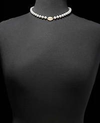 Lauren Ralph Lauren Imitation Pearl Logo 16" Collar Necklace