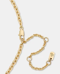 Lauren Ralph Lauren Tortoise-Look & Logo Charm Lariat Necklace, 16" + 3" extender