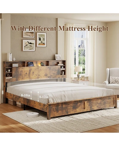 Lucky One Bed Frame with Storage Headboard
