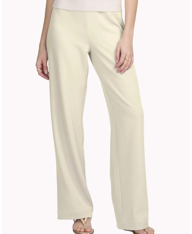 Elle Collection Women's Woven Pant With Button