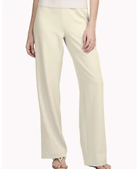 Elle Collection Women's Woven Pant With Button
