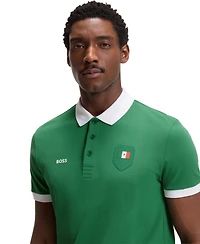 Boss by Hugo Men's Paddy Mexico Flag Trim Polo Shirt
