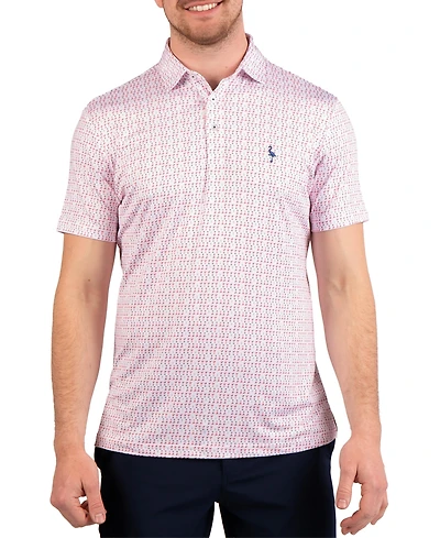 Tailorbyrd Men's Martini Glasses Printed Performance Polo